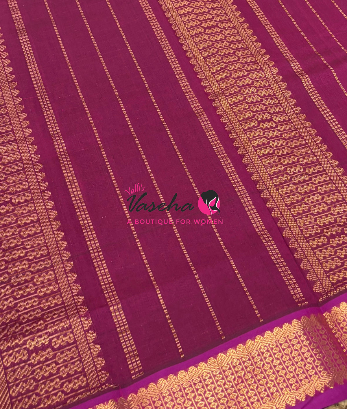 Semi Silk Cotton Saree - Checks Pattern - VVSSC019