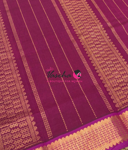 Semi Silk Cotton Saree - Checks Pattern - VVSSC019