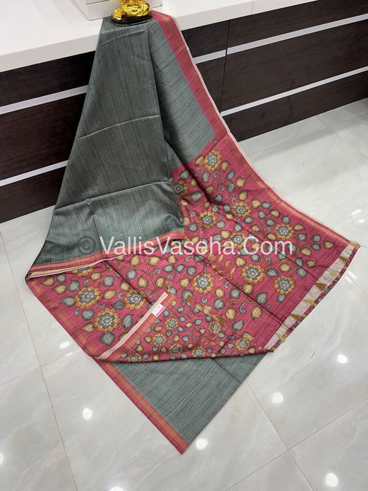 Art Silk / Semi Gicha Tussar Saree  - VVSGT002