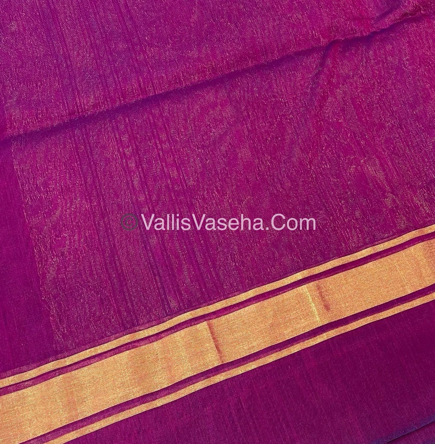 Kora Silk Saree - SICO - Pink With Purplish Pink Shade  - VVKS002