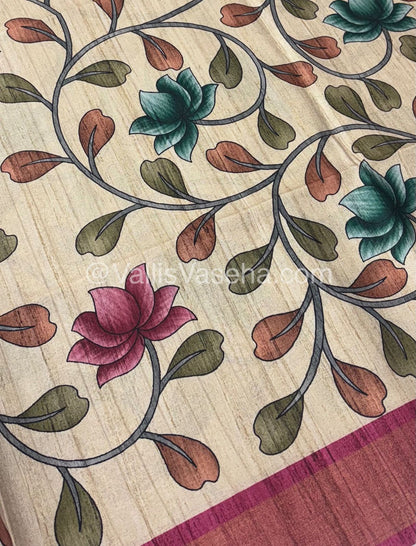 Art Tussar Silk / Semi Gicha Tussar Saree  - VVSGT003