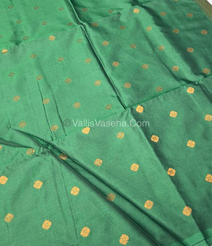 Semi Soft Silk - Border less - Light Green Shade -VVSSS007