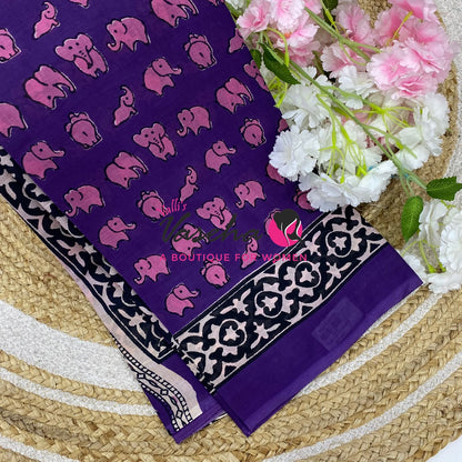 Pure Soft Mul  Cotton Sarees - VVMMC012