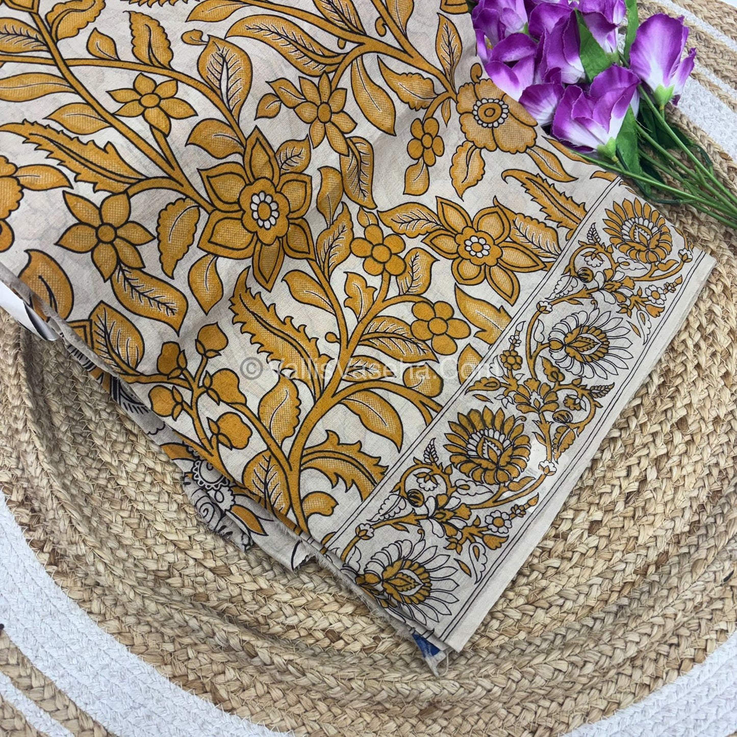 Pure Kalamkari Cotton Saree - VVPKC002