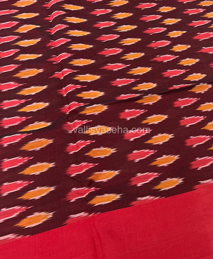 Ikkat Mercerised Cotton Saree - VVIKS001