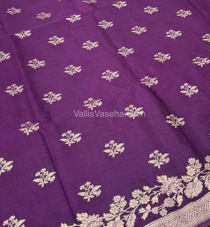 Banarasi - Heritage Silk - Semi Kathan Silk - Purple Shade - VVBHS008