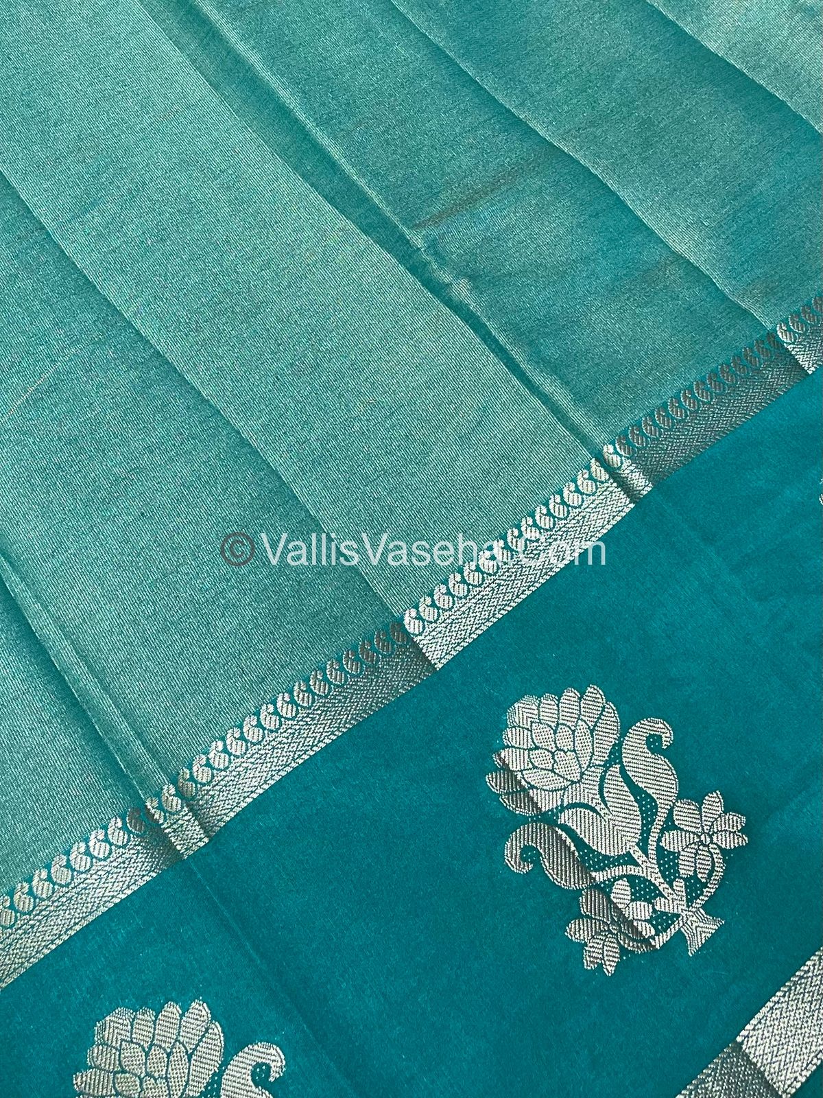 Semi Tissue Tussar Silk - Ramar Blue Shade - VVSTS043