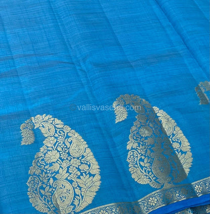 Semi Tussar Silk - Blue Shade - VVSTS002