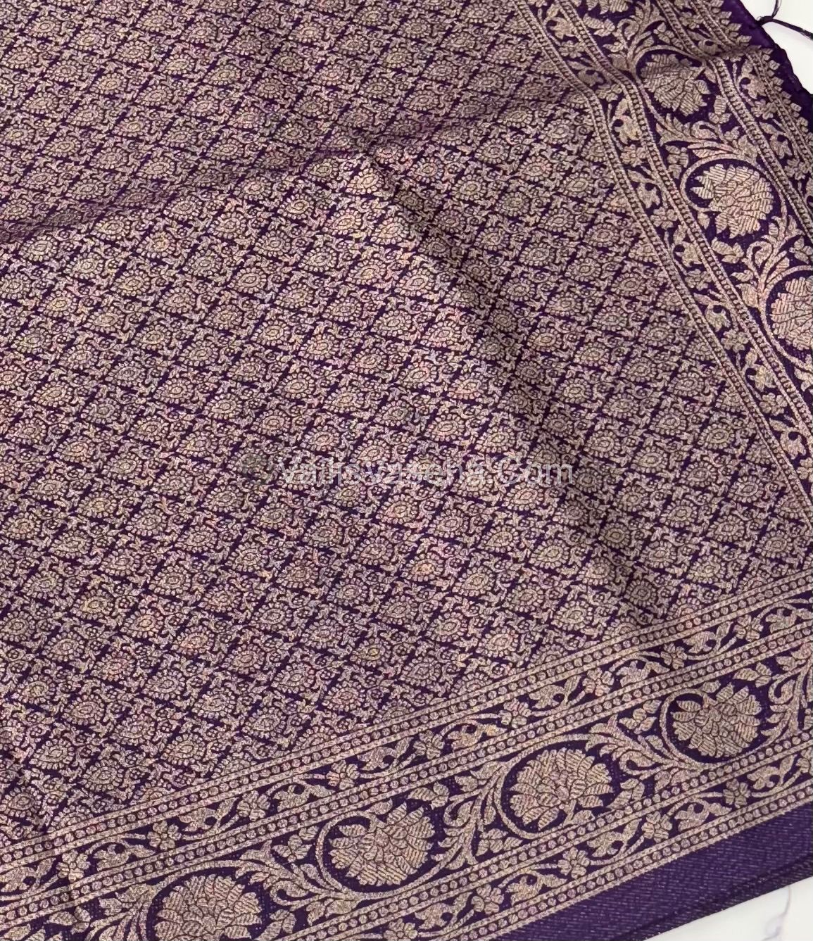 Banarasi - Heritage Silk - Semi Kathan Silk - Purple Shade- VVBHS001