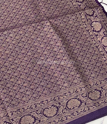Banarasi - Heritage Silk - Semi Kathan Silk - Purple Shade- VVBHS001