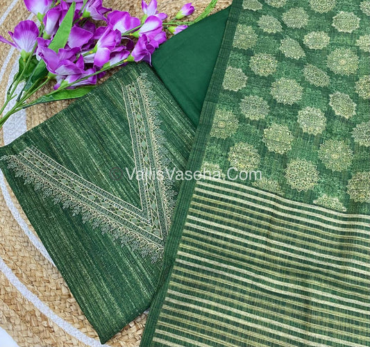 Tissue Linen Salwar Material  | VVUSM009