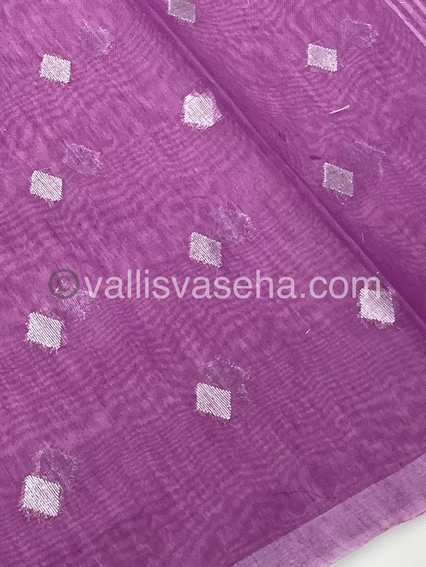 Nayanthara inspired Checks Tissue Sarees | Nayanthara Hit Design |- VVNTS001 - Purple / Lavendar shade