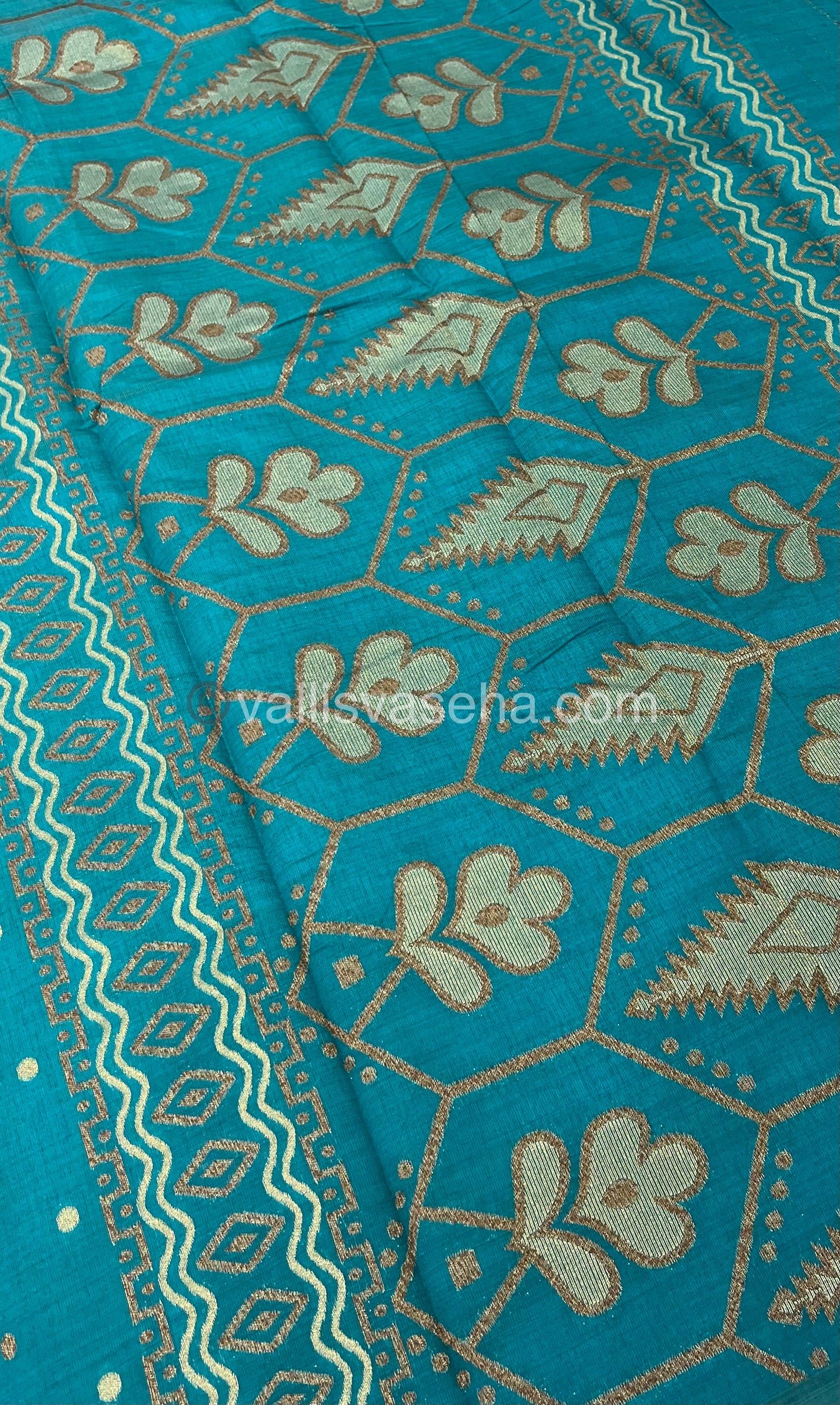 Cherry Tussar - Semi Tussar Silk - Ramar Blue Shade - VVSTS009