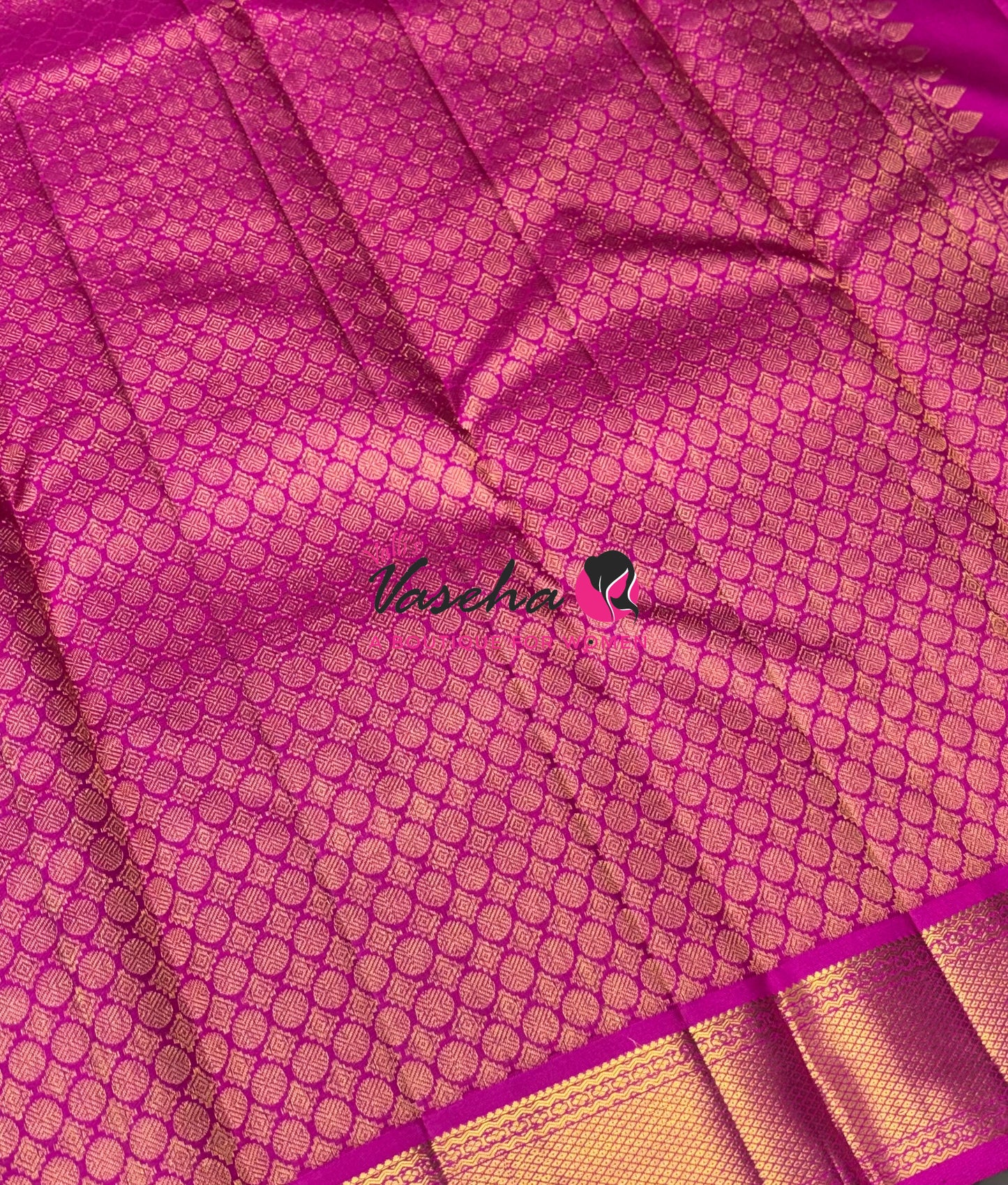 Pure Kanchipuram Silk Saree | Pazhum Pazhamum Checks |VVPS017