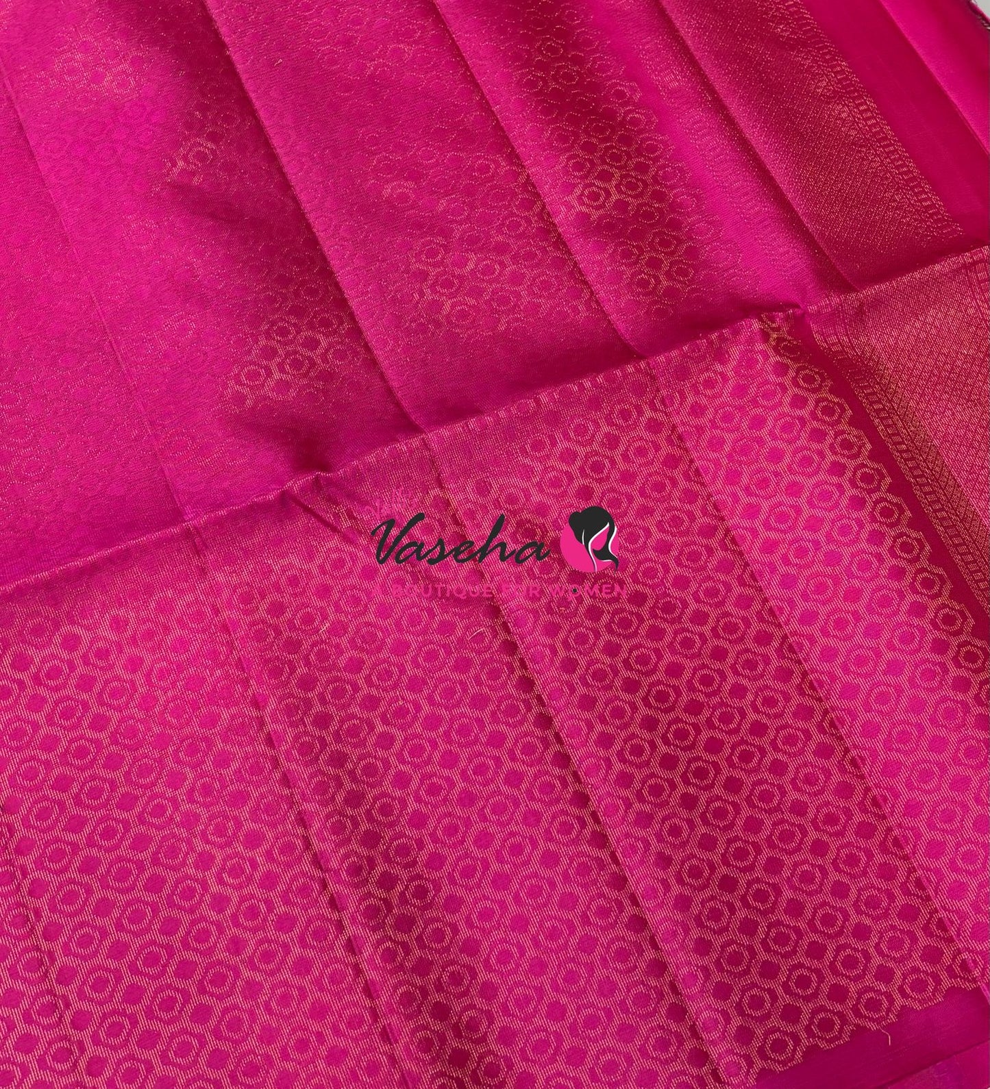 Half Mix - Pure Soft Silk Saree - Pazhum Pazhamum Checks - VVPSS103