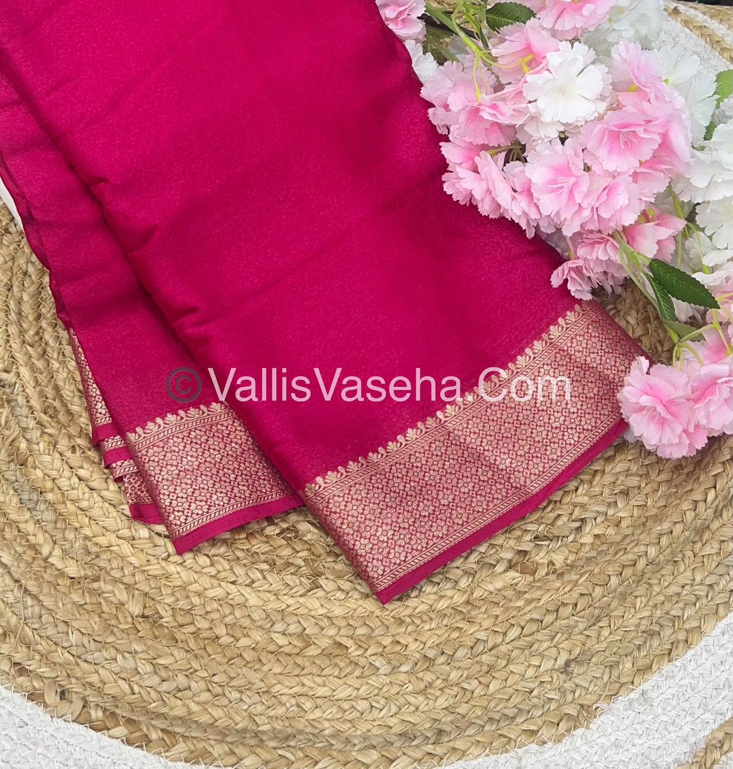 Semi Viscose / Semi Mysore Crepe Silk Variety - Embossed Design - VVSMC002