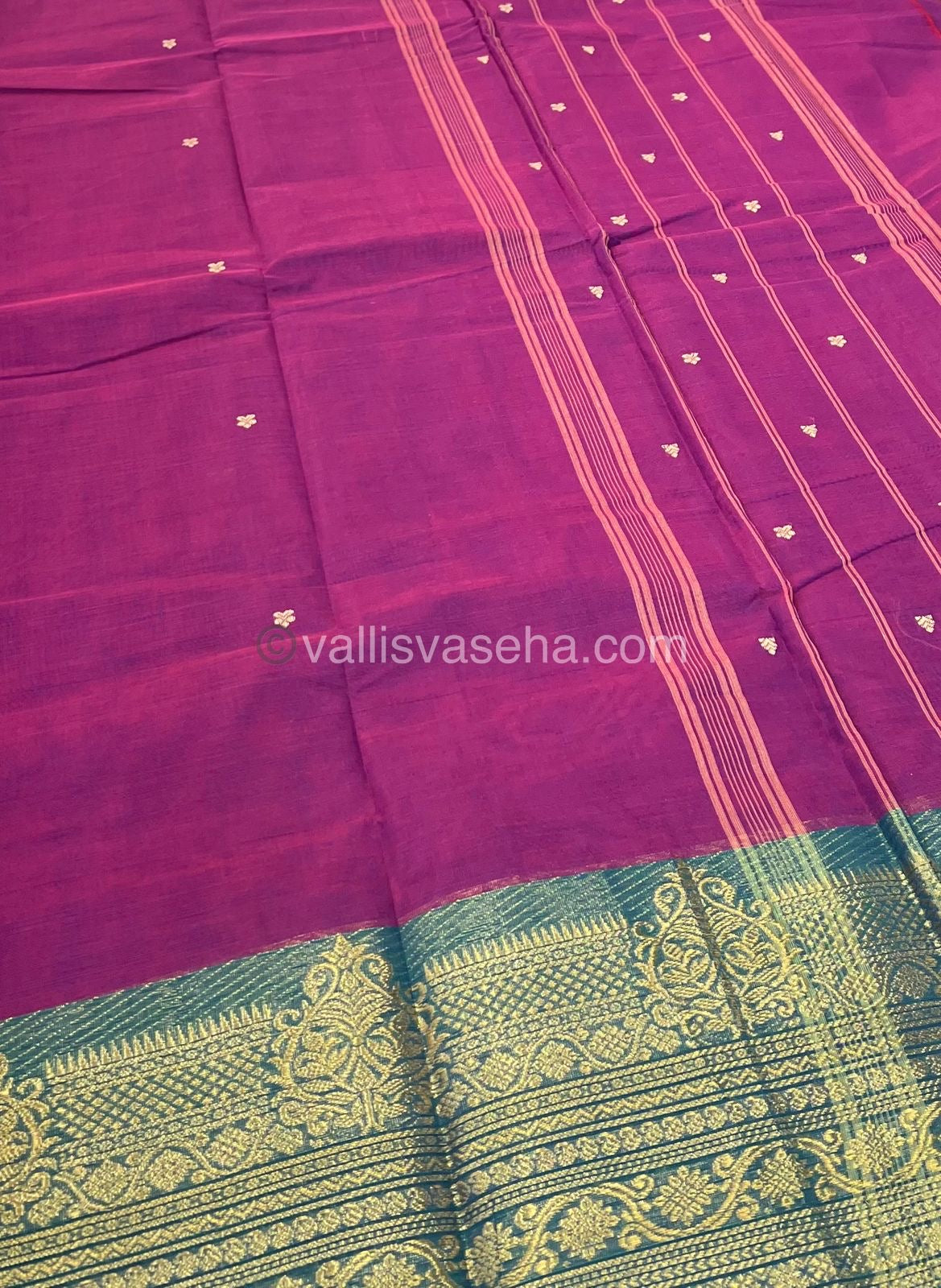 Kanchi Cotton Saree - Butta Design VVKCS008