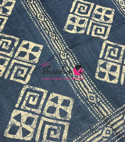 Art Tussar / Art Silk - Blue Shade - VVATS002