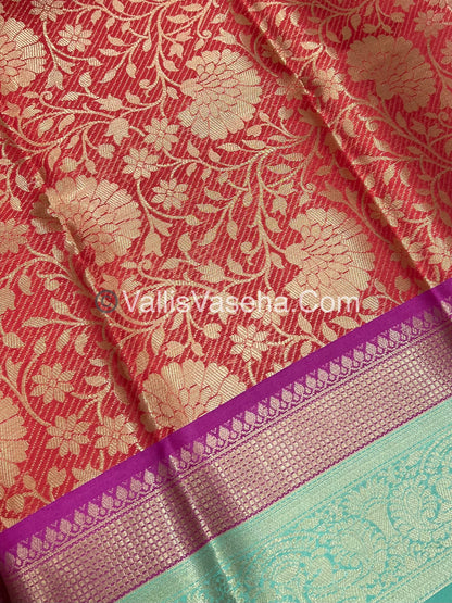 50% less - Offer Saree - Semi Banarasi Saree   - VVDS007