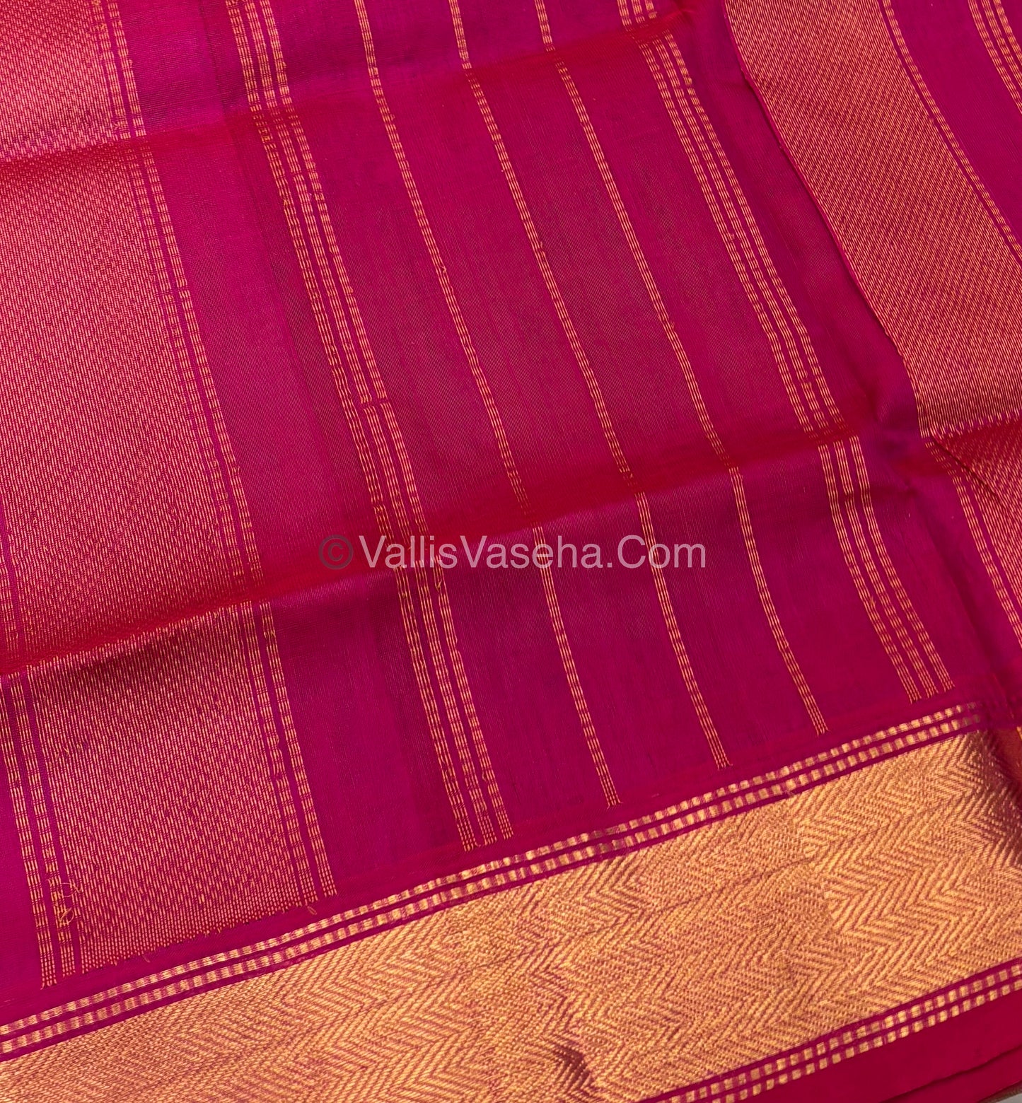 Pure Silk Cotton Sarees - Green & Pink Shade - VVPSC008