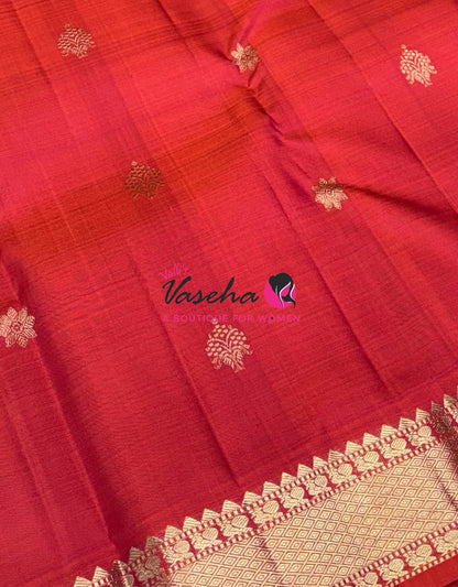 Pure Kanchipuram Silk Saree - Orange  Shade  - VVPS022