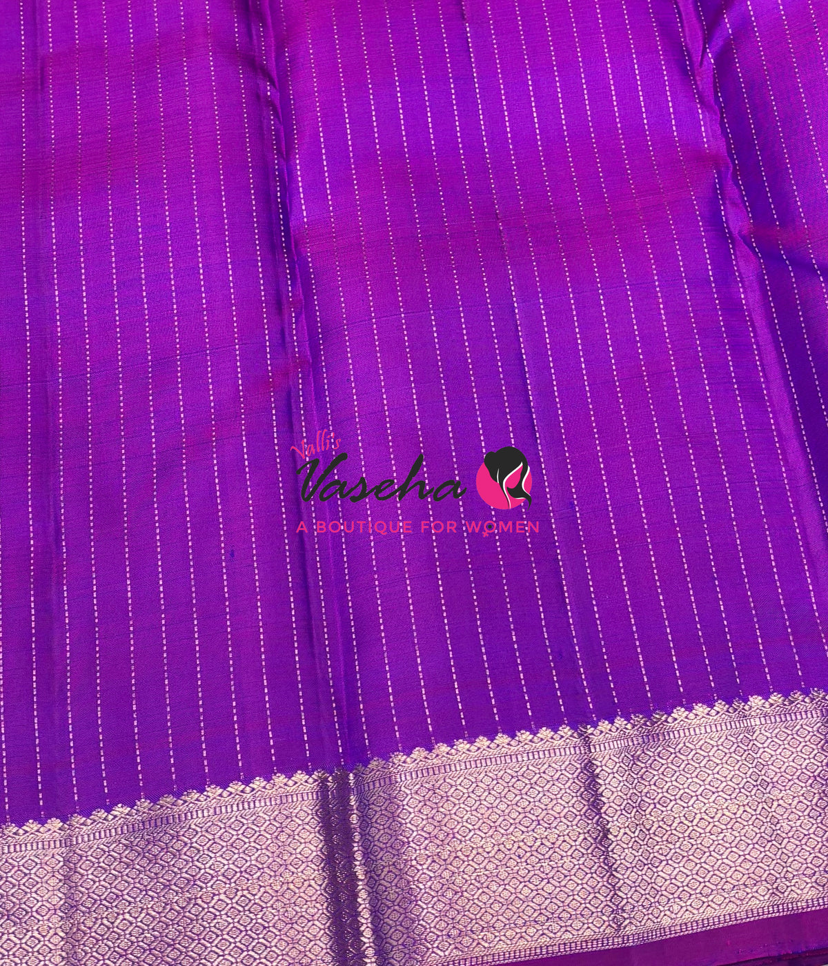 Pure Kanchipuram Silk Saree - Vairavoosi Design  - Purplish Pink Shade  - VVPS087