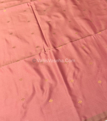 Semi Soft Silk - Border less - Baby Pink Shade -VVSSS023