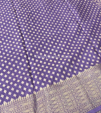 Semi Binny Silk - Ikkat Design - VVSBS004 - lavender shade