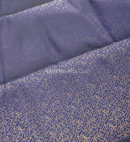 Semi Soft Silk - Borderless - Contemporary Design - Navy Blue Shade -VVSSS012
