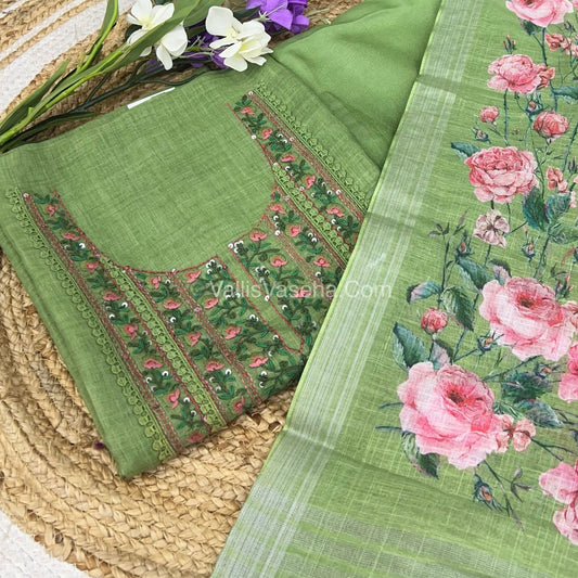 Tissue Linen Salwar Material  | VVUSM007