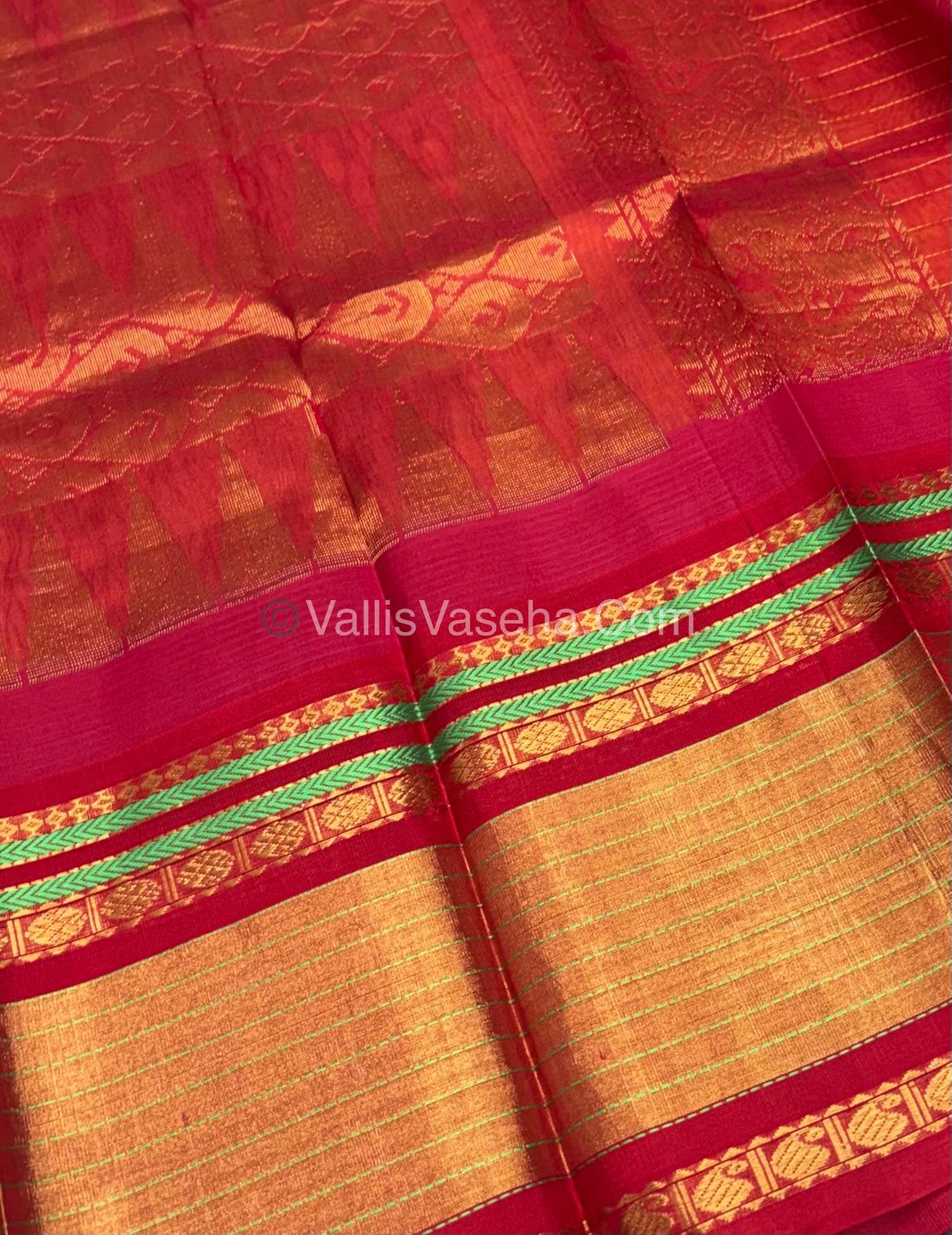 15% Offer Saree - Pure Korvai Silk Cotton - VVDS004