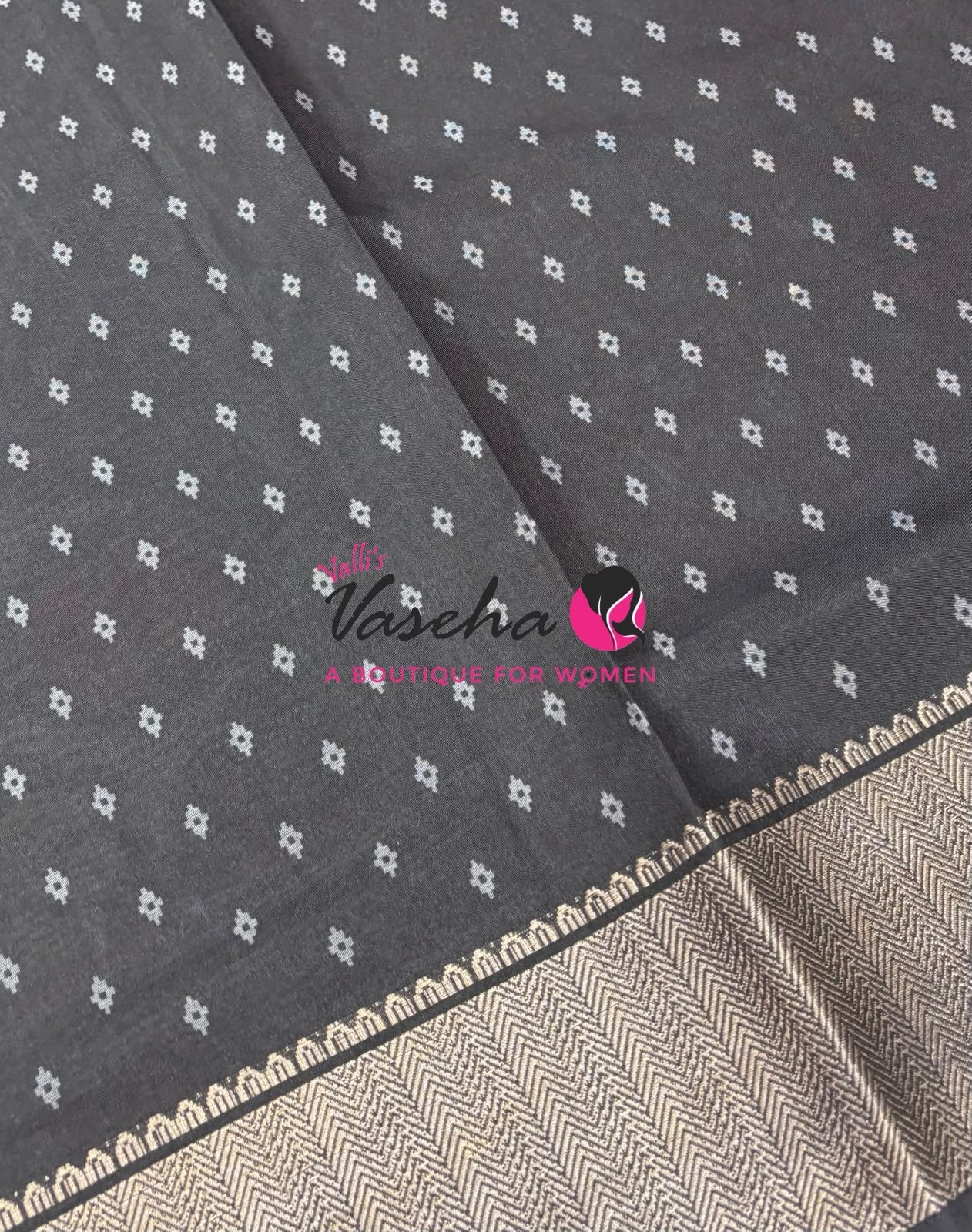 Casual Wear - Semi Patola Silk - Maroon & Black Shade - VVSPS001