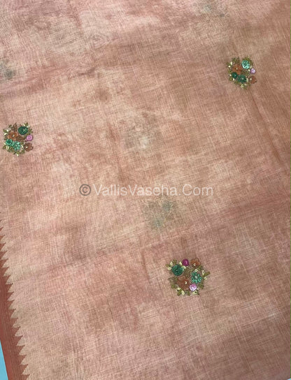 French Knot - Tissue Saree - Skin Shade - VVLFN013
