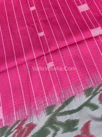Semi Chappa Silk - Pink with Grey - VVSC003