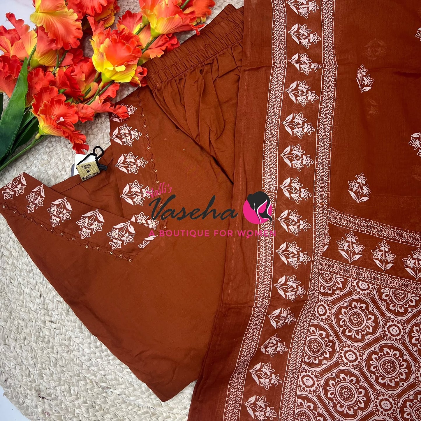 Ready Made | Anarkali |Salwar, Kameez & Duppatta(3pc)|Cotton |VVAS007
