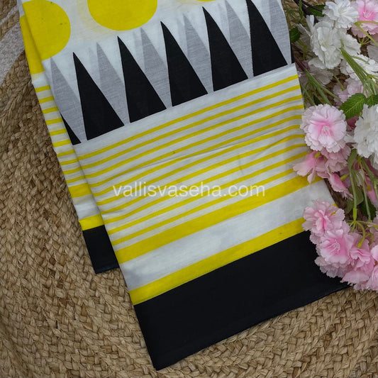 Pure Soft Mul Mul Cotton Sarees - Hand Block Prints - VVMMC008