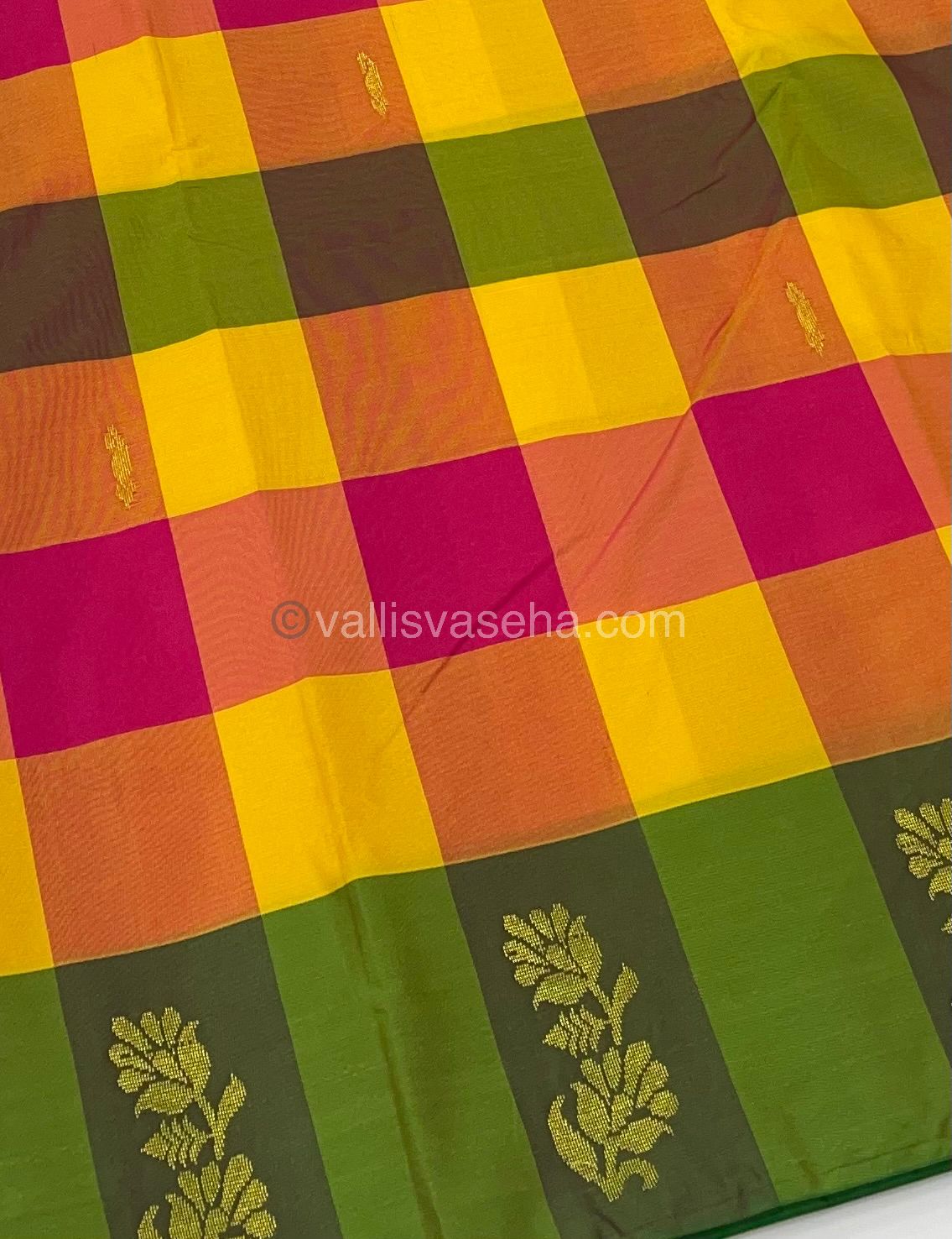 Pazhum Palamum checks  Semi silk sarees - VVSSS003