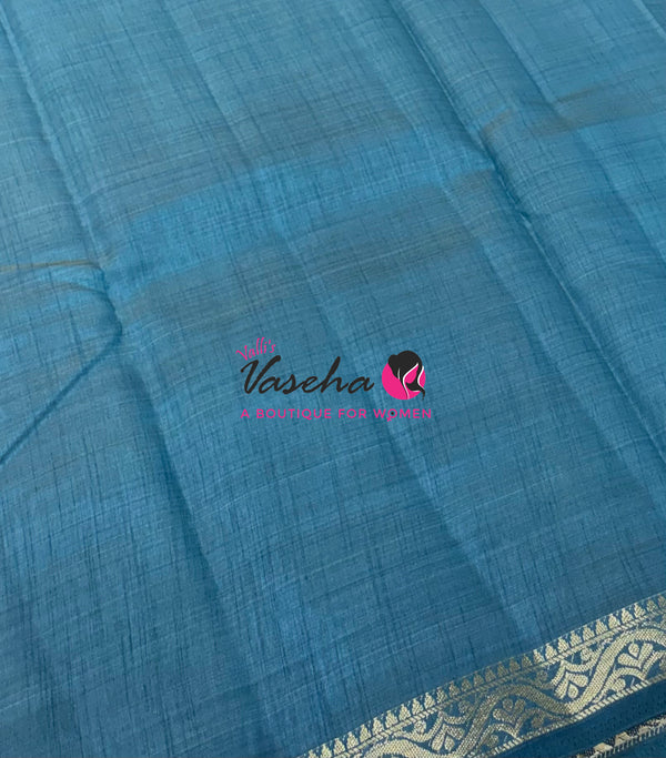 Semi Tussar Silk - Ramar Blue Shade - VVSTS070