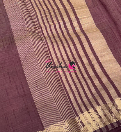 Semi Tussar Silk - Wine Shade - VVSTS003