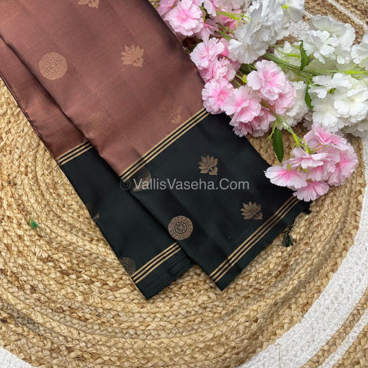 Half Mix - Pure Soft Silk Saree - Long Retta Petta Border with Butta - VVPSS050