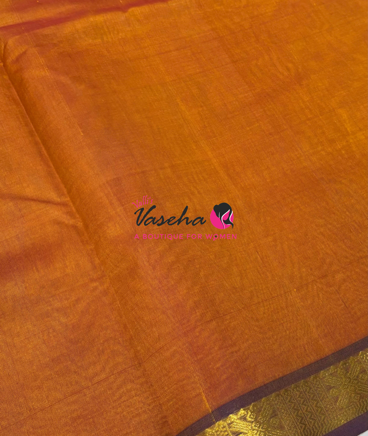 Pure Silk Cotton Sarees - Mango Yellow With Blue - VVPSC017
