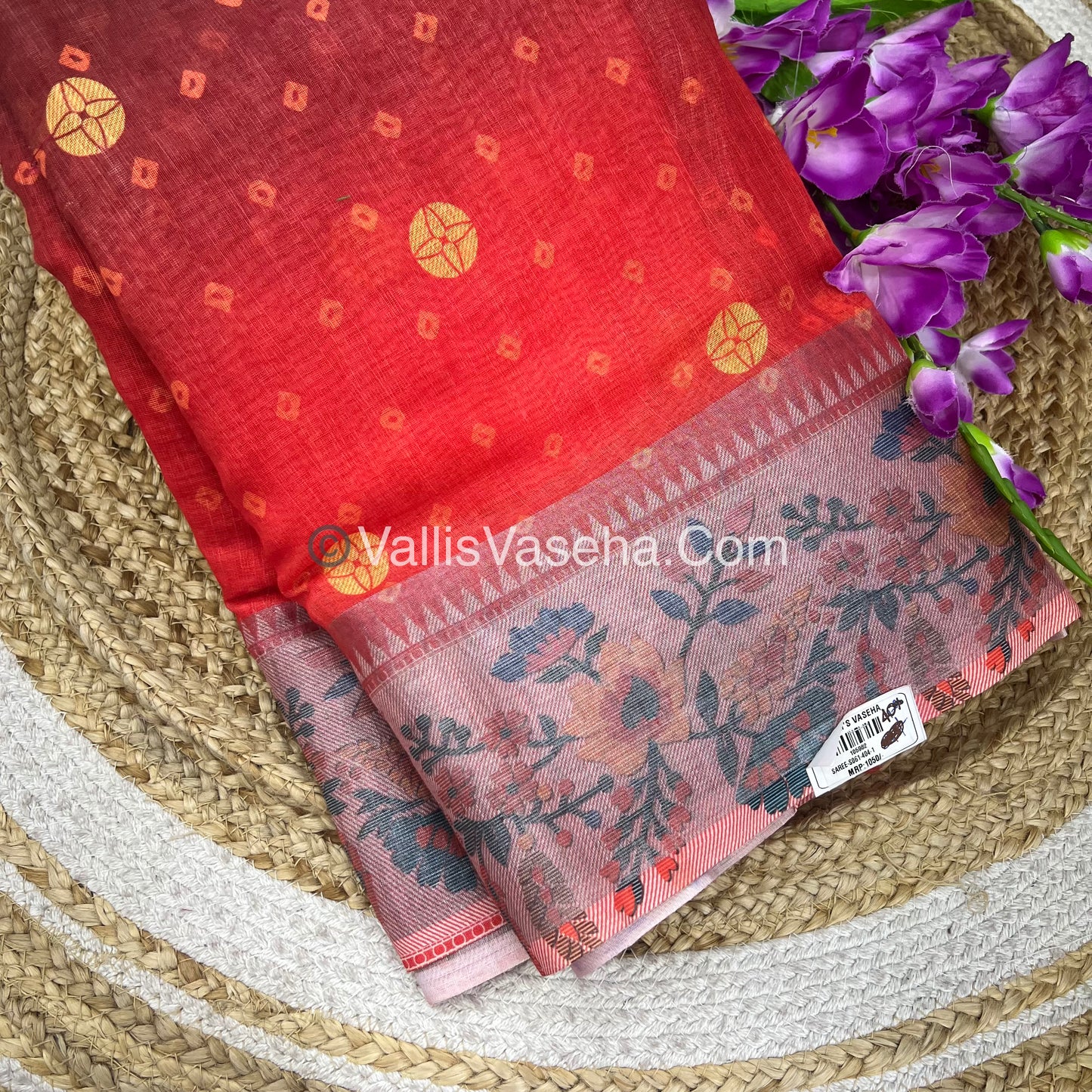 40% less - Offer Saree -  Linen Saree - VVDS007
