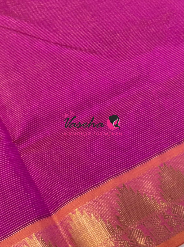 Pure Silk Cotton Saree - Vairavoosi Design - VVSCV005