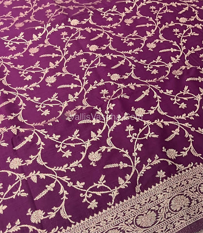 Banarasi - Heritage Silk - Semi Kathan Silk - Wine Shade- VVBHS001