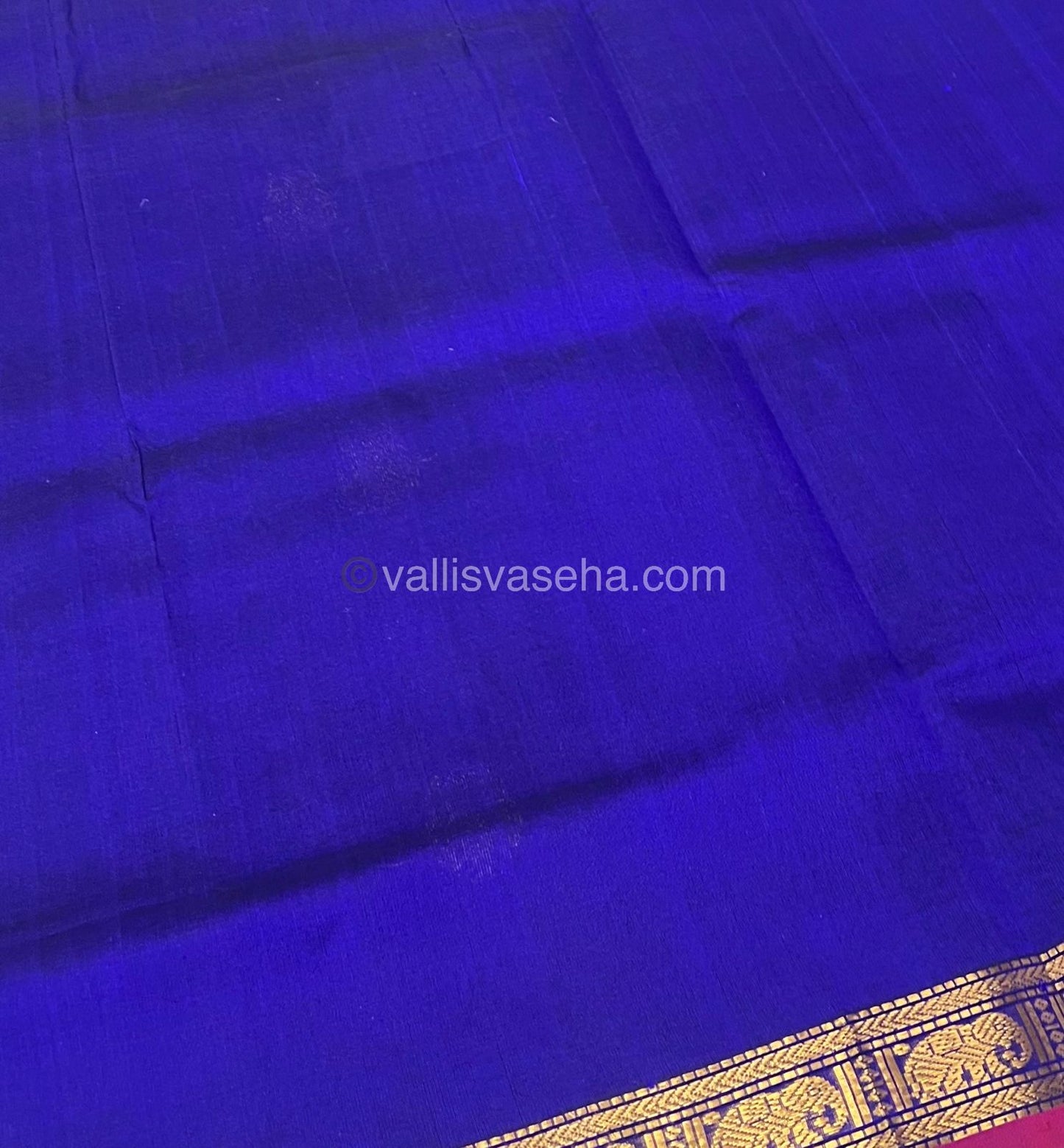 Pure Silk Cotton Saree - Retta Mayil Design - VVRMS001