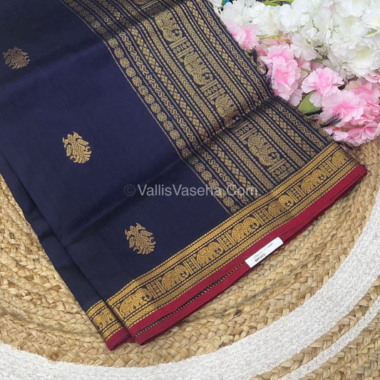 Pure Silk Cotton Saree -Retta  Mayil Design - VVRMS001