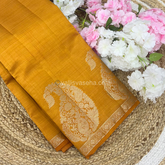 Semi Tussar Silk - Mustard Yellow - VVSTS002