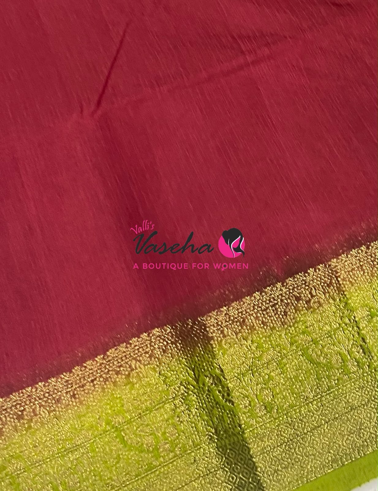 Semi Jute Silk Saree - Maroon With Green Shade- VVSJS001