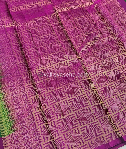 Pure Soft Silk Saree  - Temple Design Border - VVPSS032