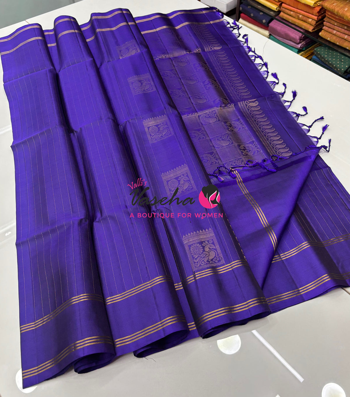 Pure Soft Silk Saree  - Violet Shade - VVPSS134